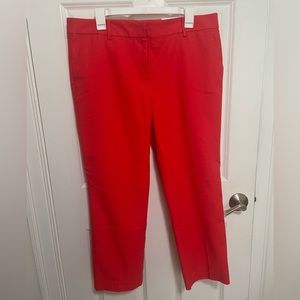 NWT red LOFT Riviera Slim pants, size 14.